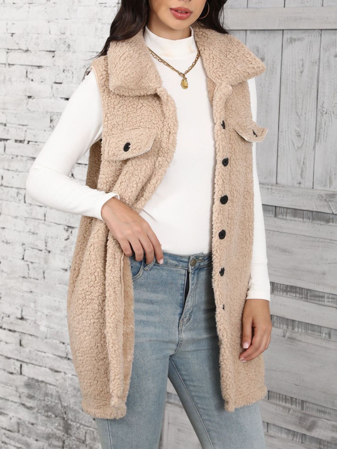 Teddy Vest Coat