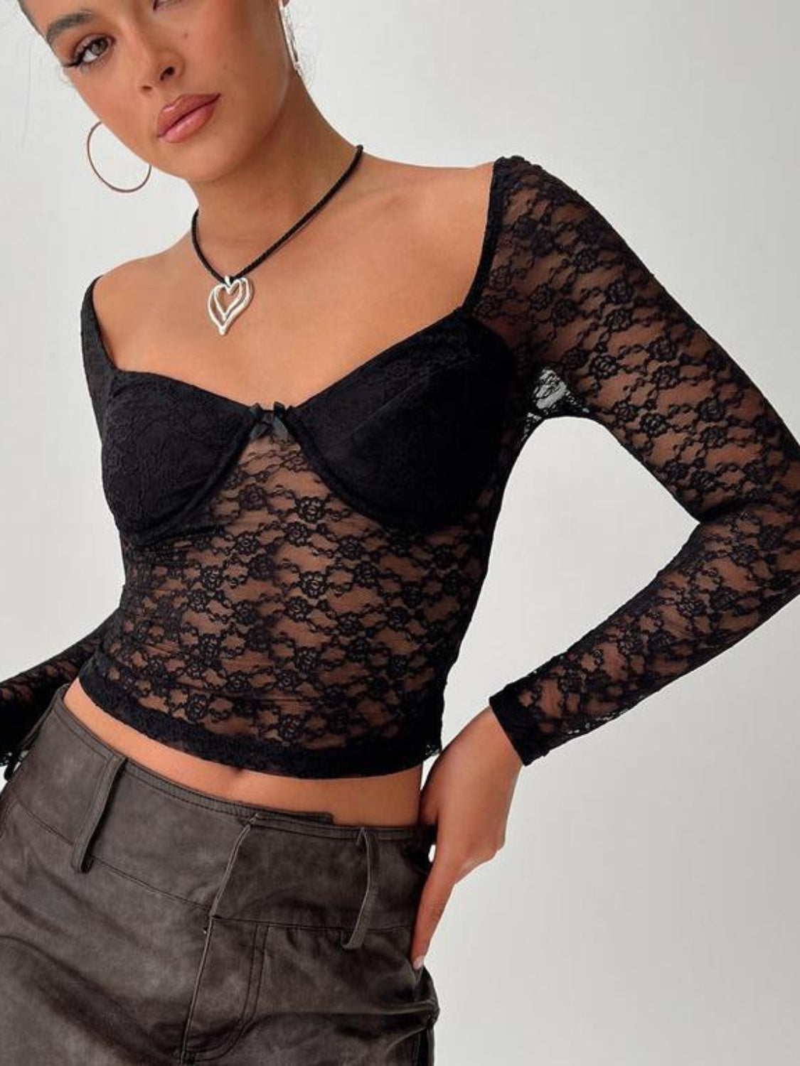Lace Sweetheart Top