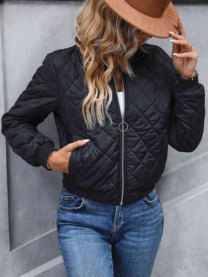 Quilted Bomber Jacket