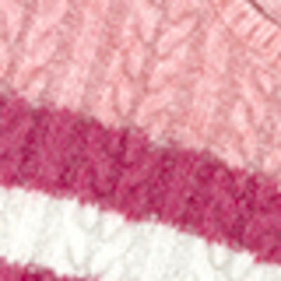 Cable-Knit Striped Sweater