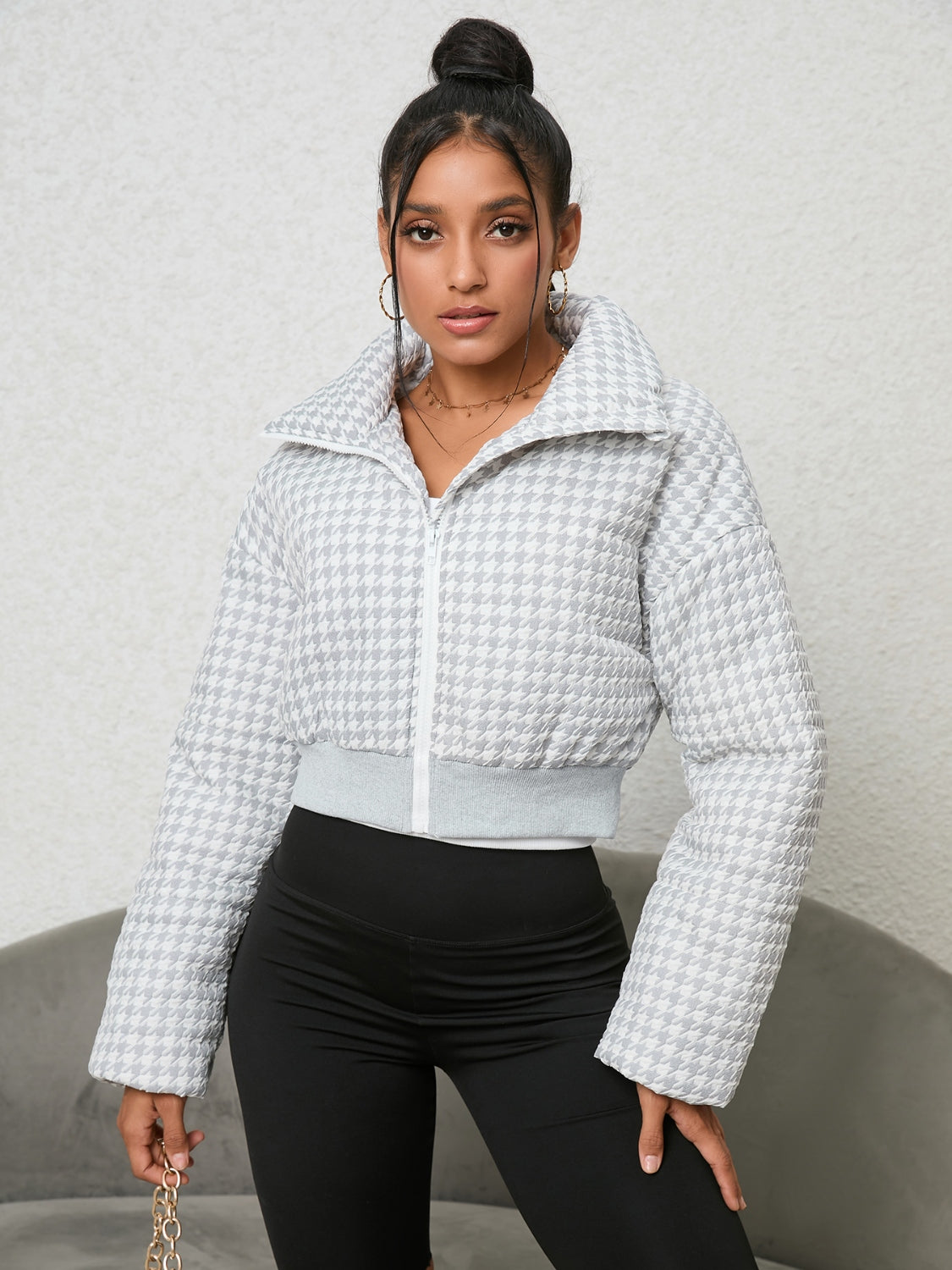 Grey Houndstooth Jacket