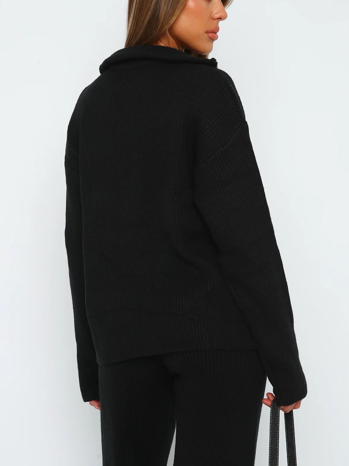 Quarter Zip Cozy Top and Pants Set