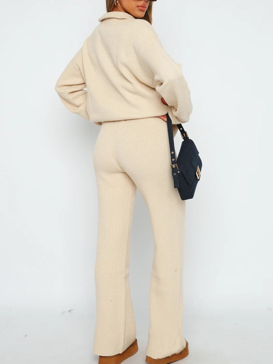 Quarter Zip Cozy Top and Pants Set