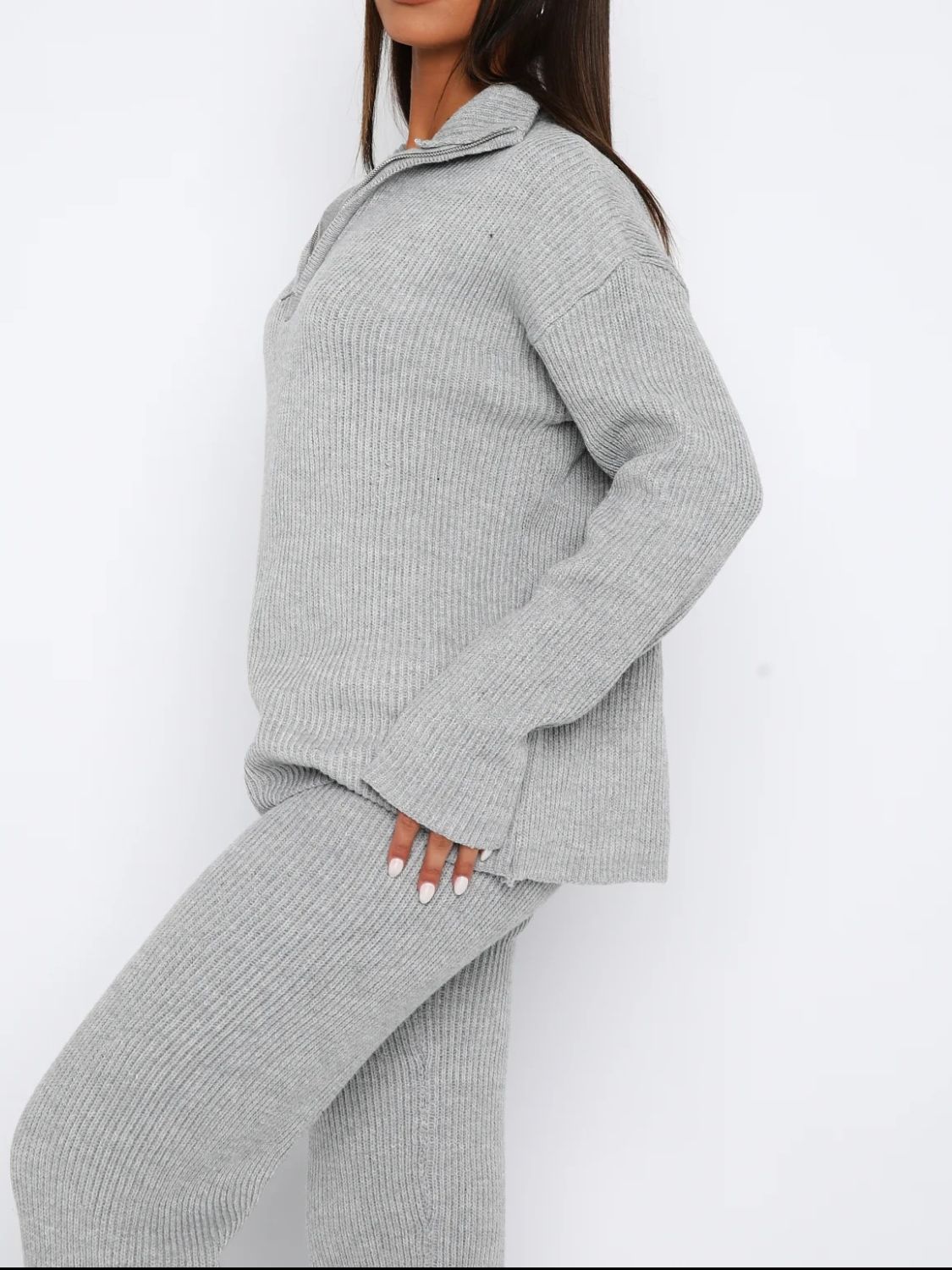 Quarter Zip Cozy Top and Pants Set