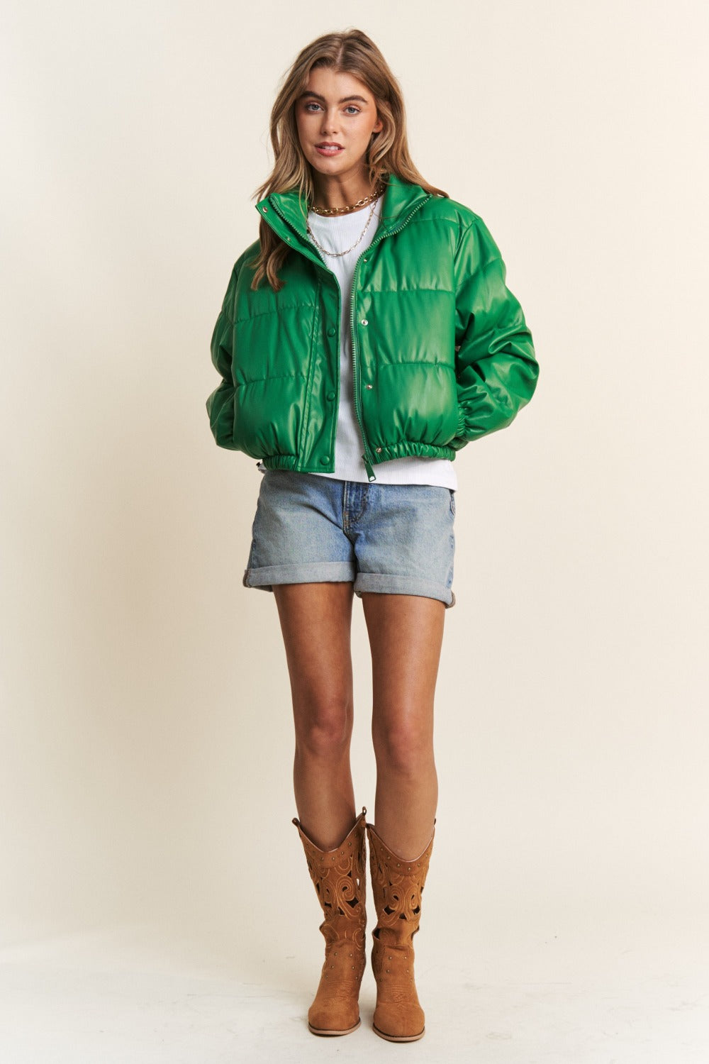 Green Business Puffer Jacket