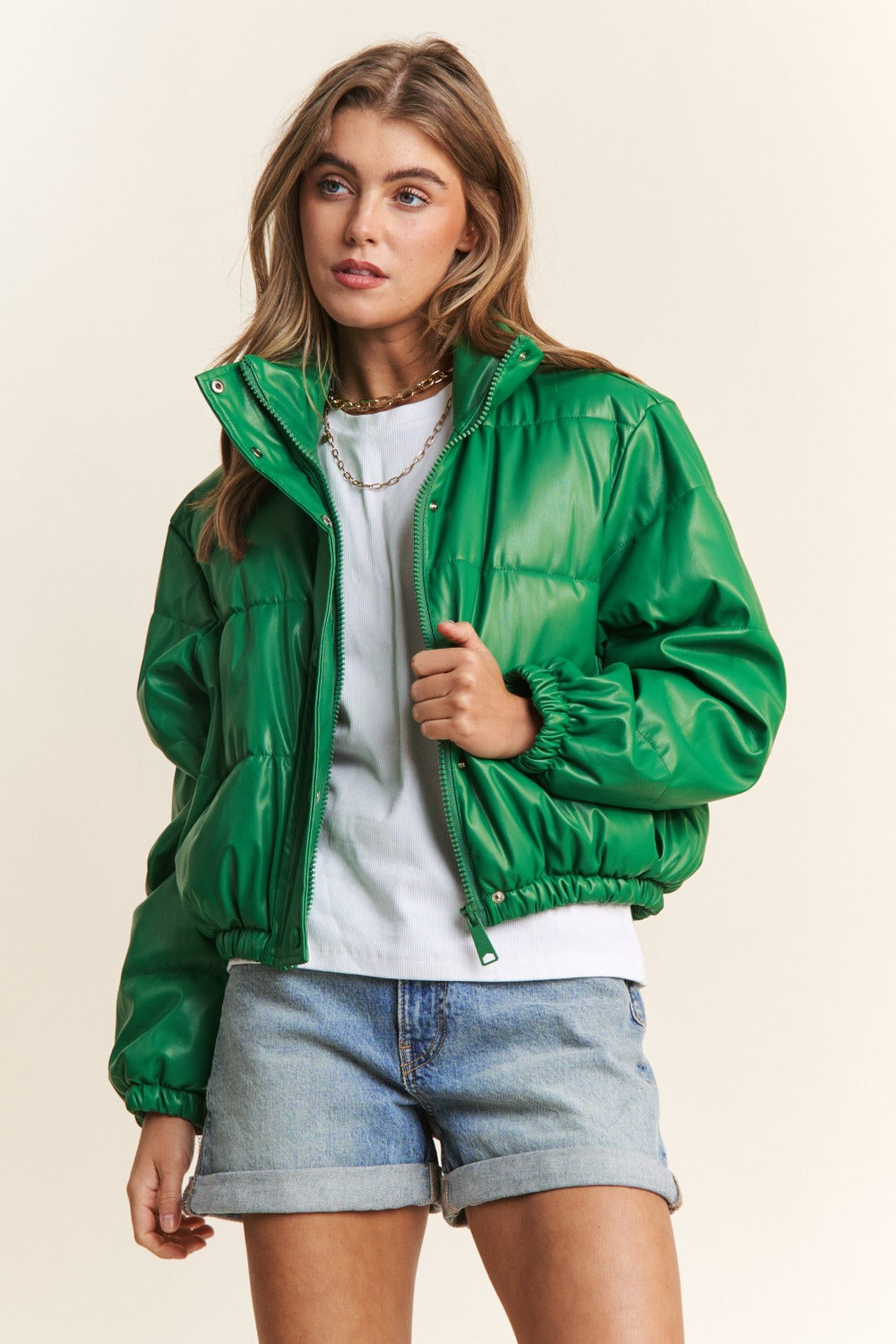 Green Business Puffer Jacket