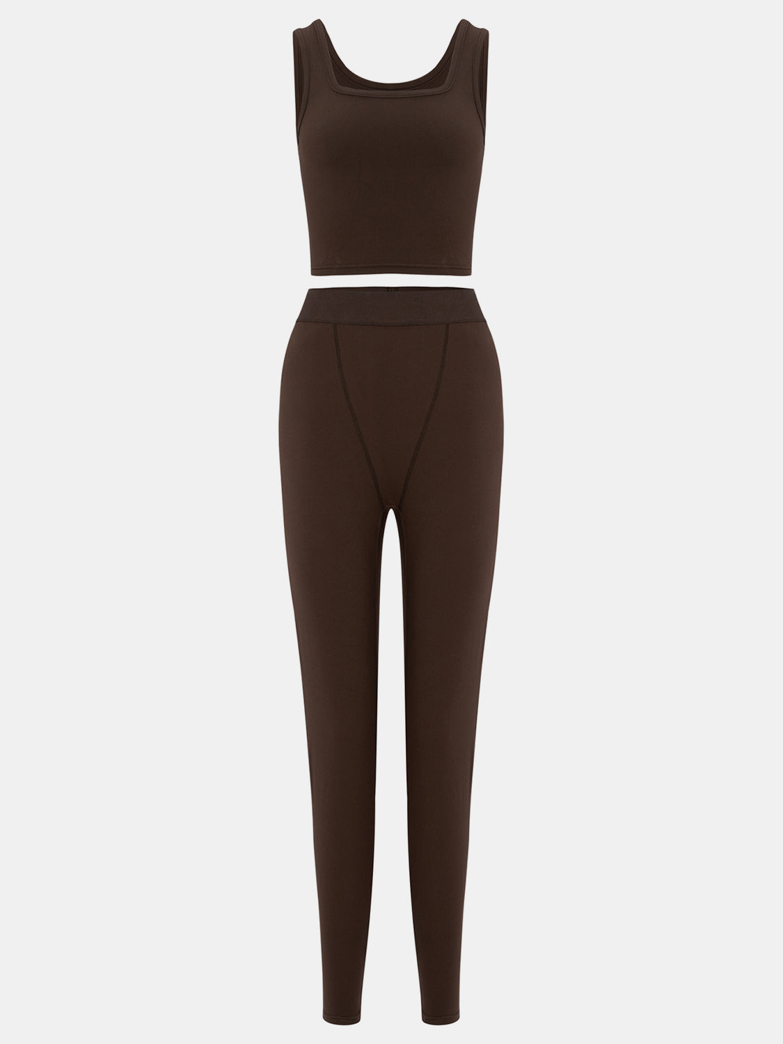Square Neck Top and Leggings Set