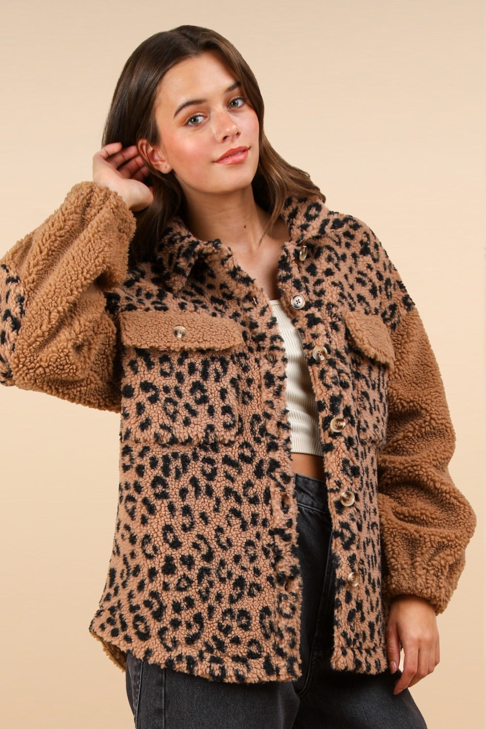 Fuzzy Leopard Jacket