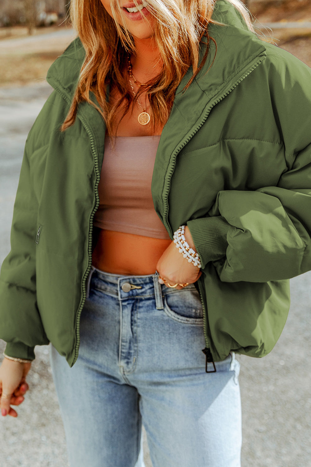Zip-Up Puffer Jacket
