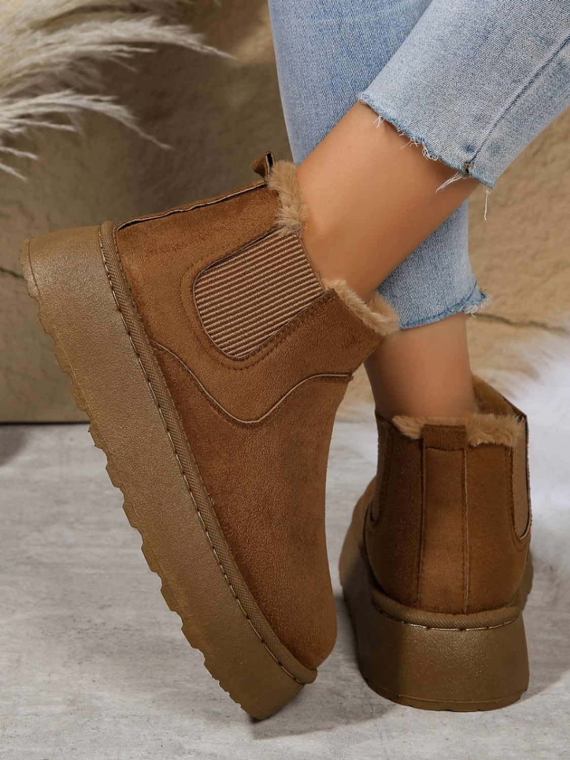 Suede Platform Boots