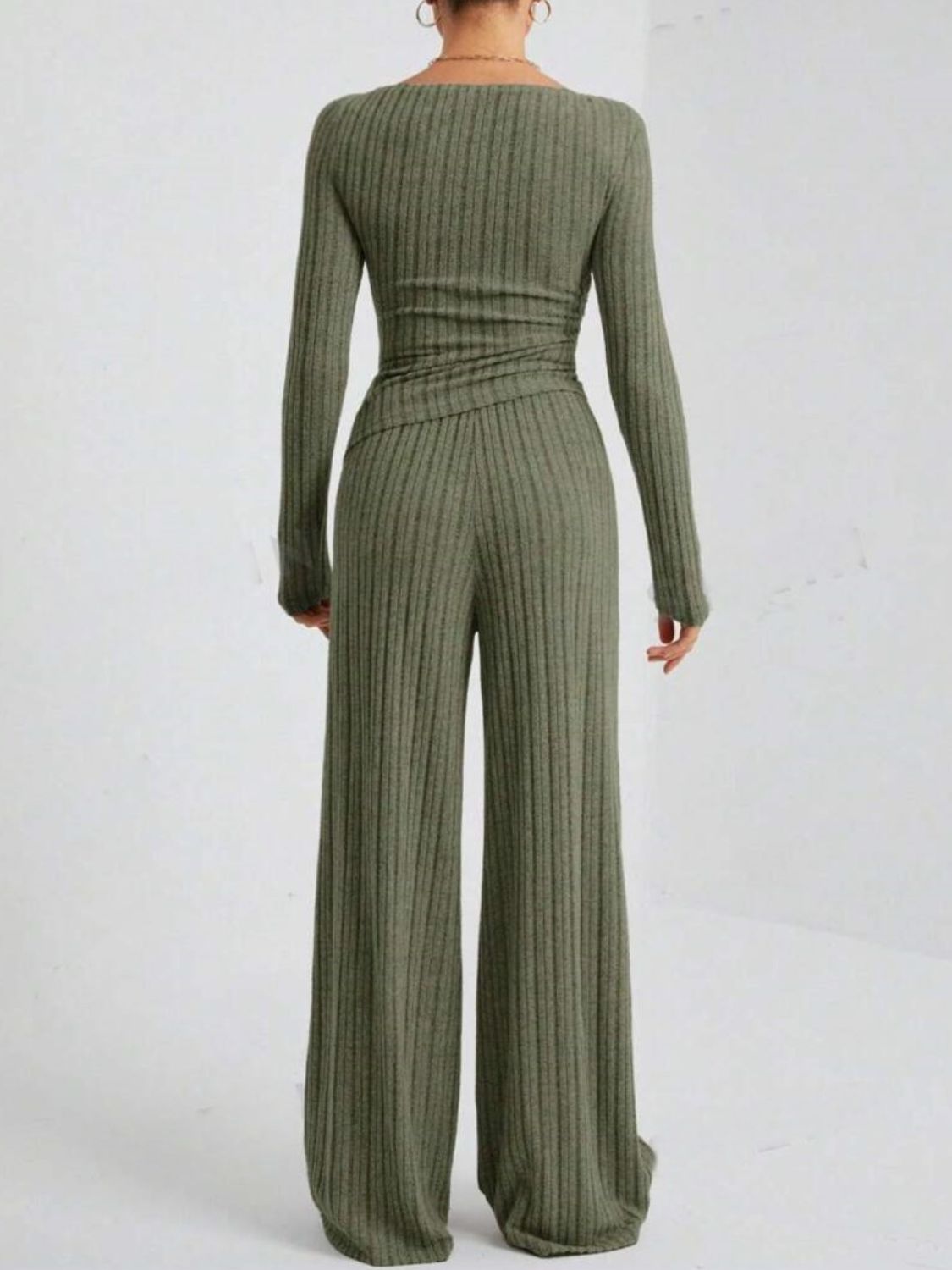Ribbed Off-Shoulder Set