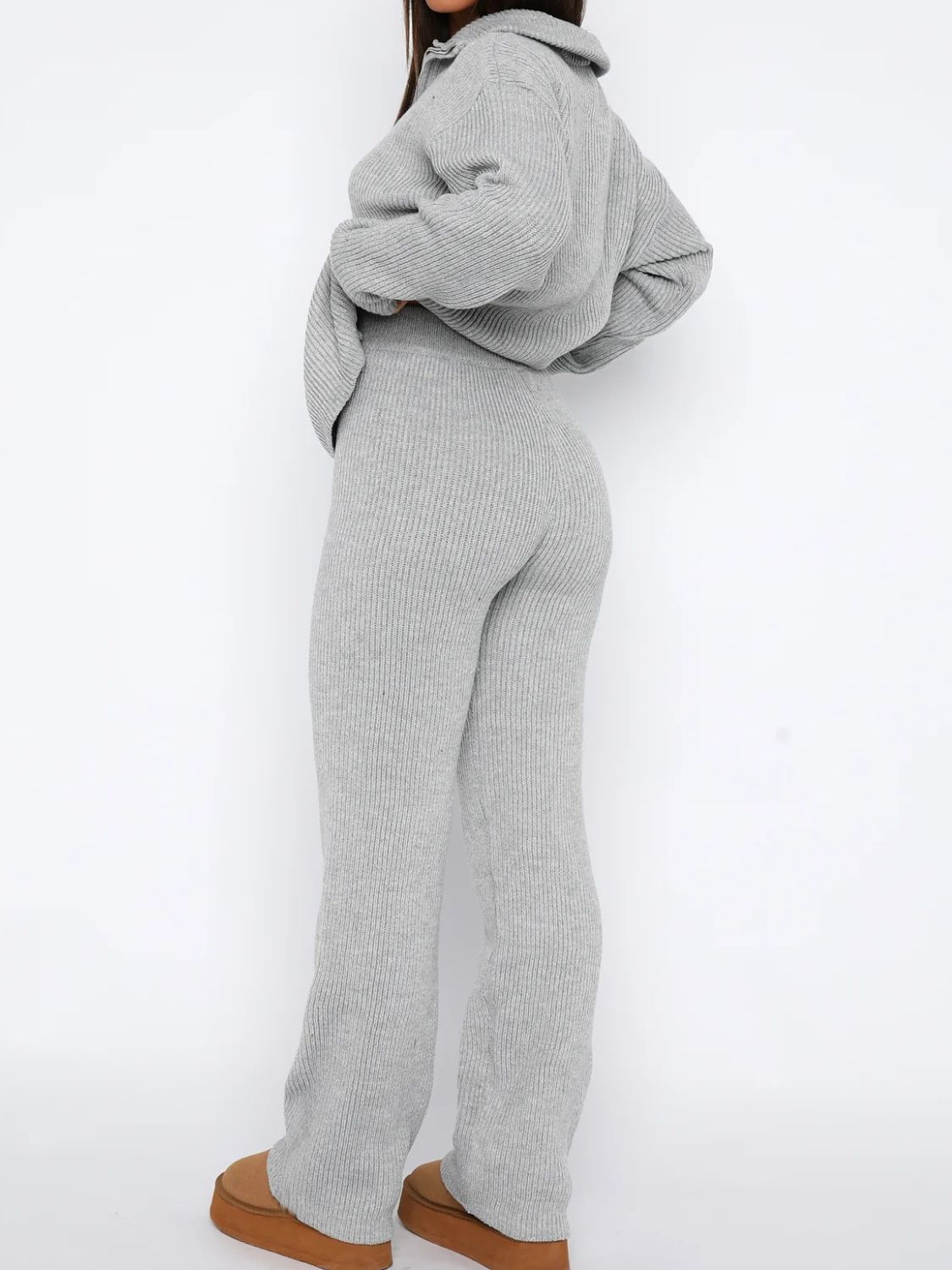 Quarter Zip Cozy Top and Pants Set