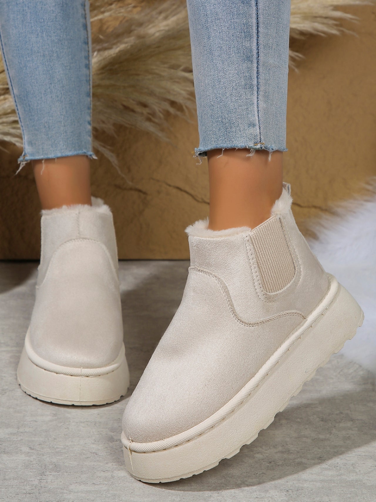 Suede Platform Boots
