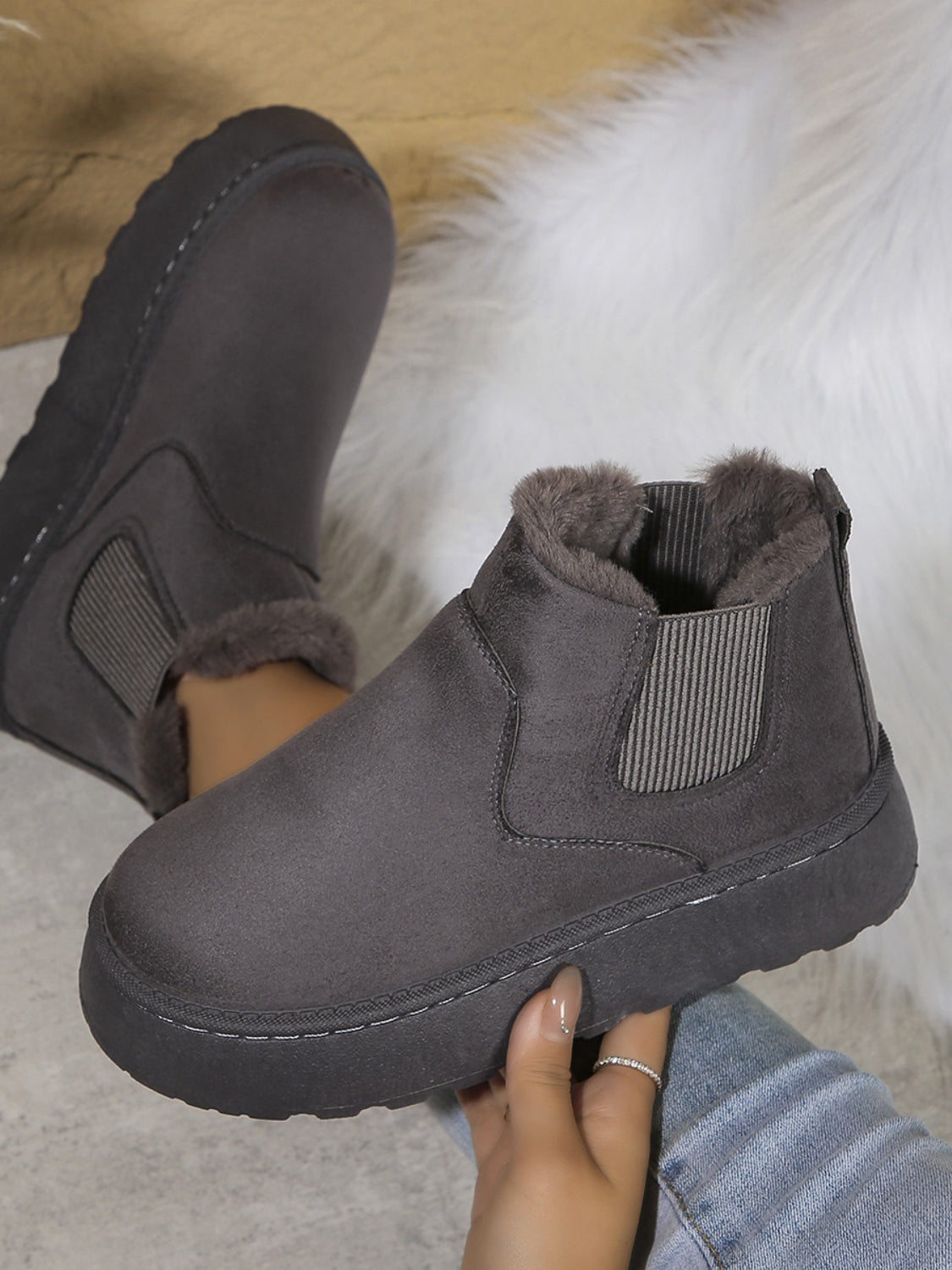 Suede Platform Boots