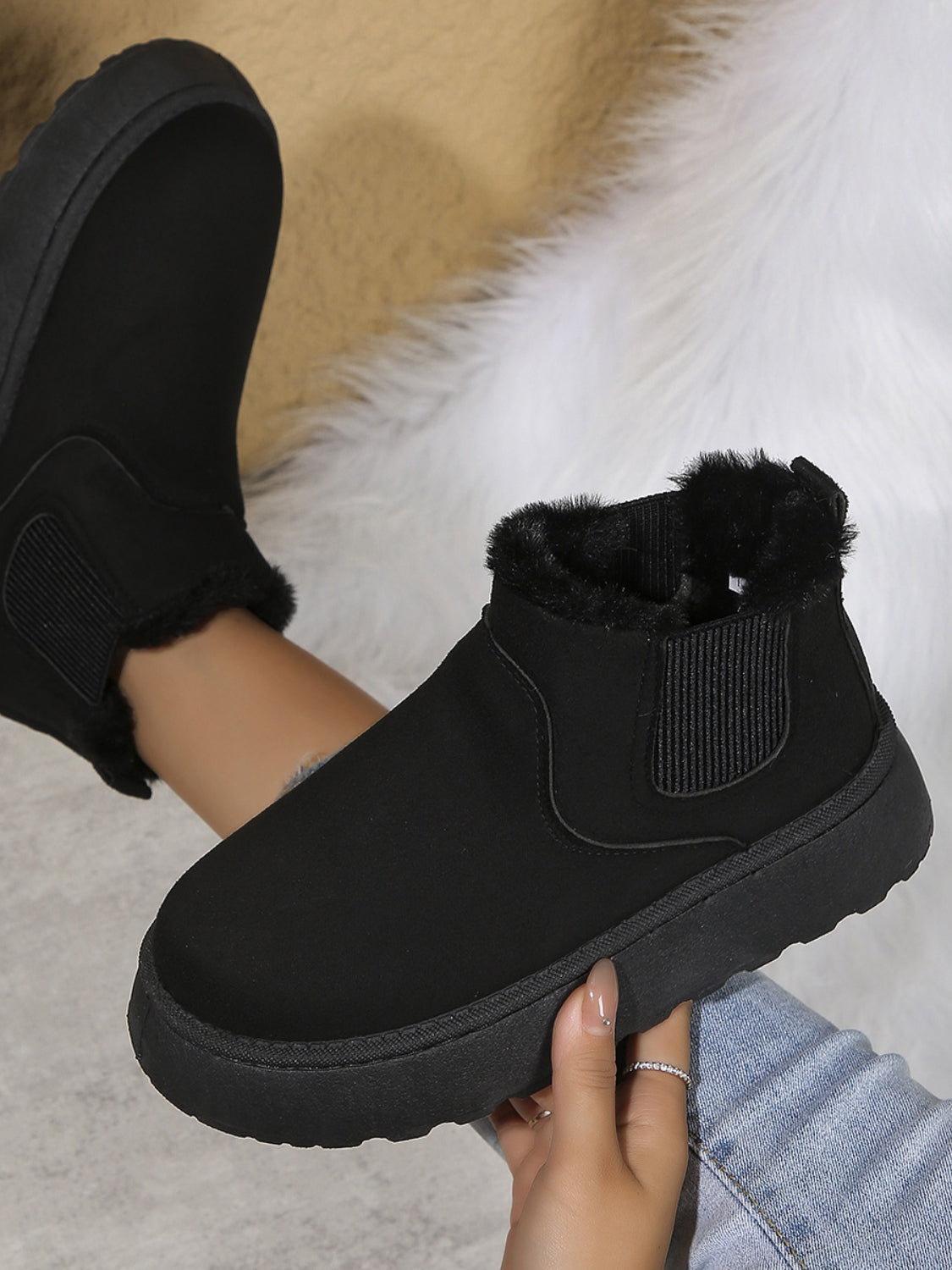 Suede Platform Boots