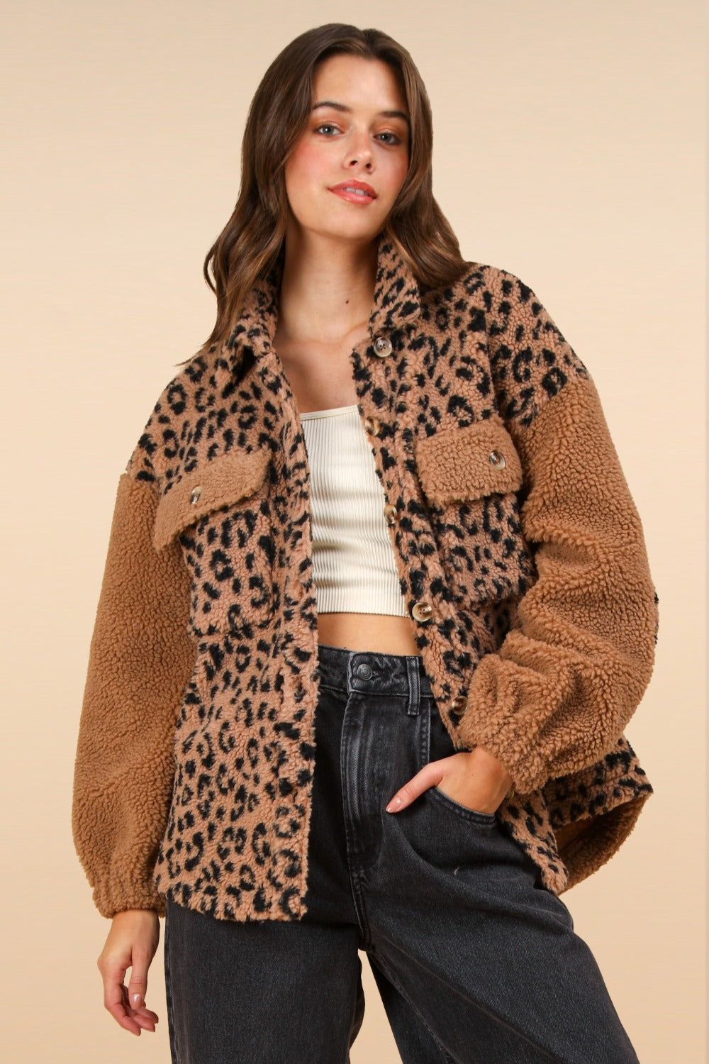 Fuzzy Leopard Jacket