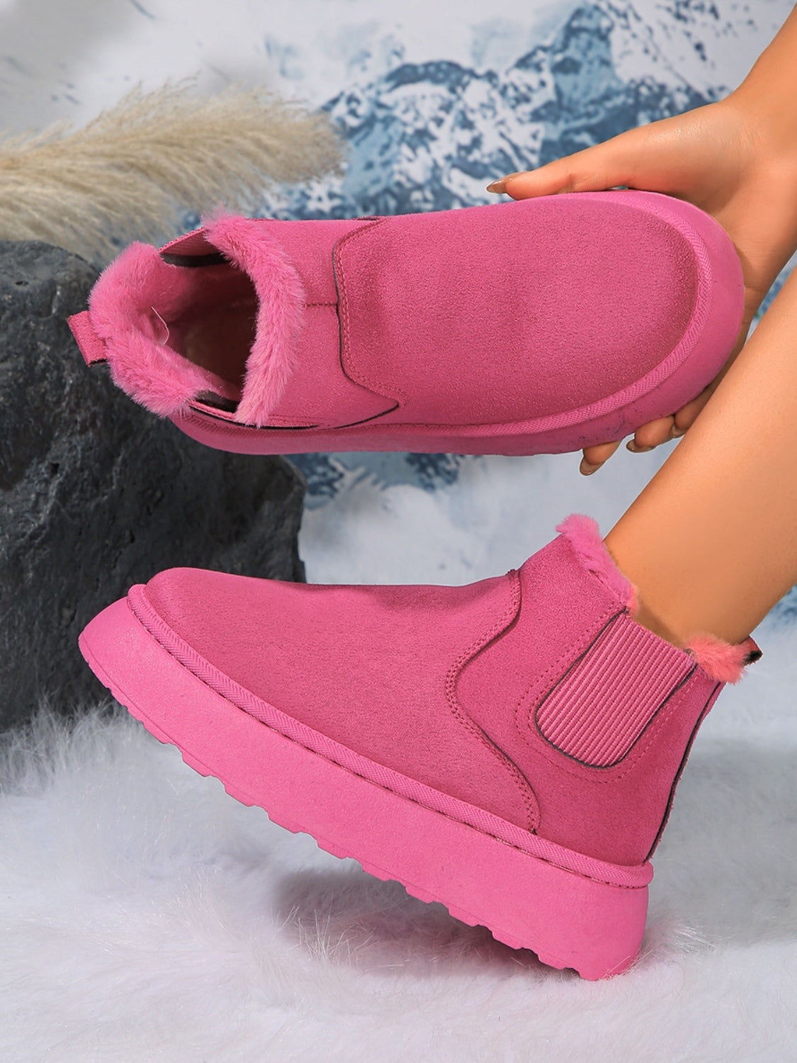 Suede Platform Boots