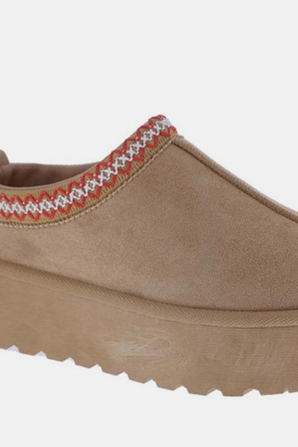 UGG Inspired Platform Slipper Boots - Tan
