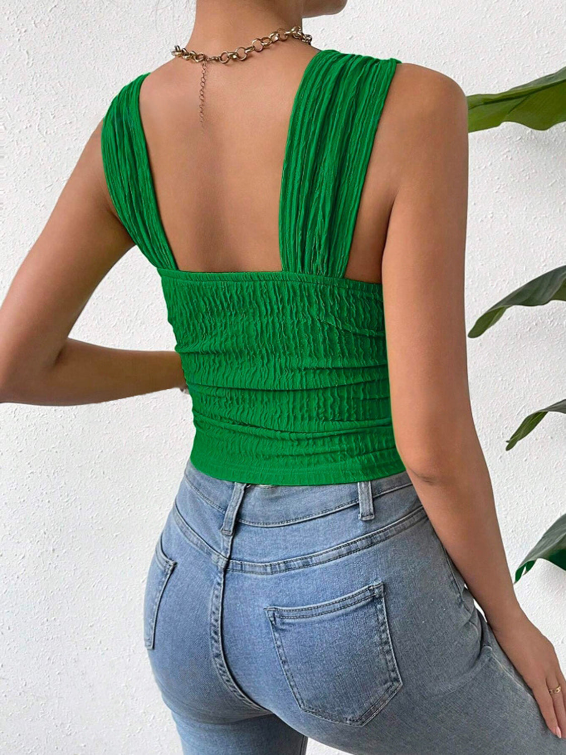 Textured Square Neck Tank