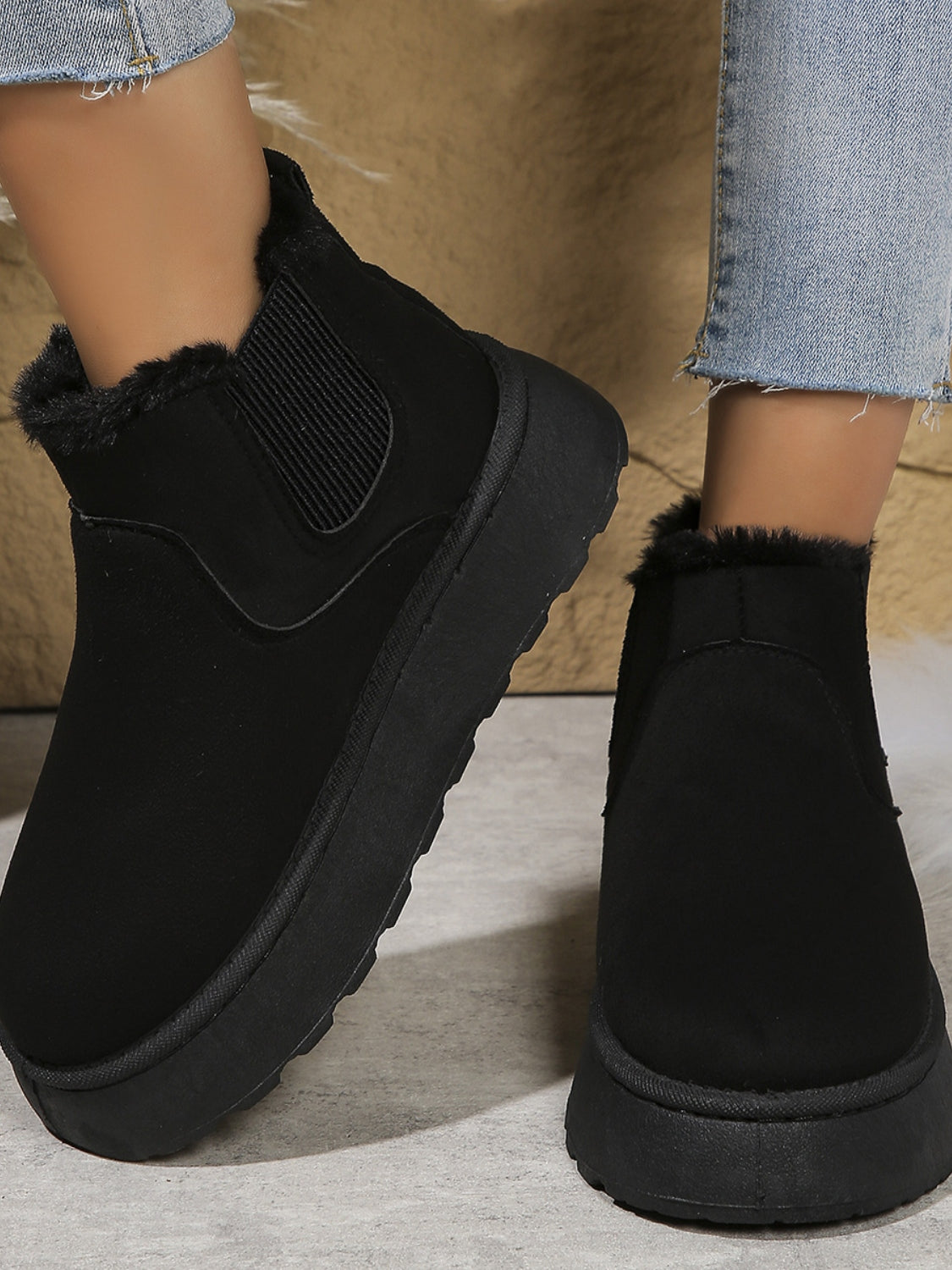 Suede Platform Boots
