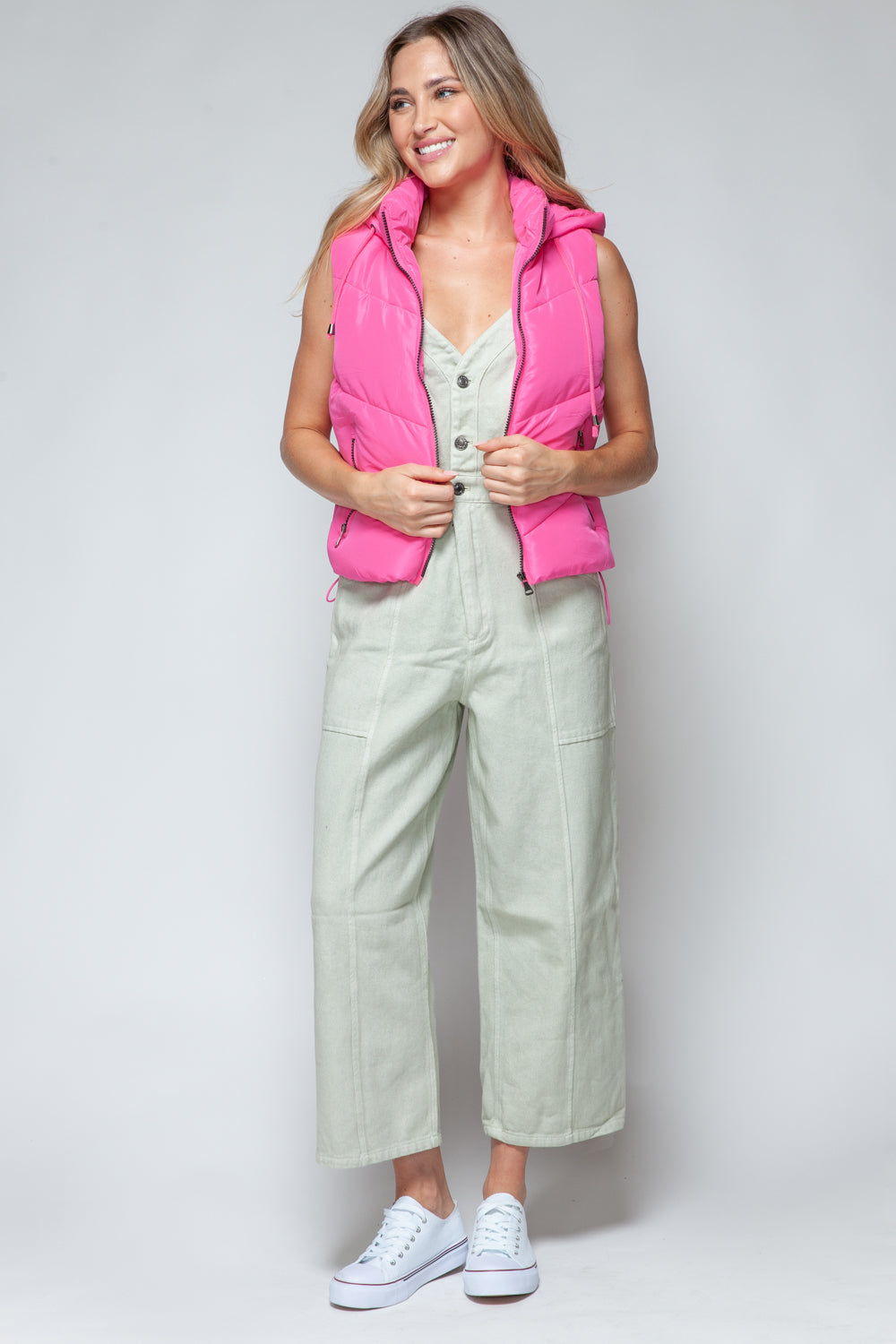 Barbie Pink Quilted Hooded Vest