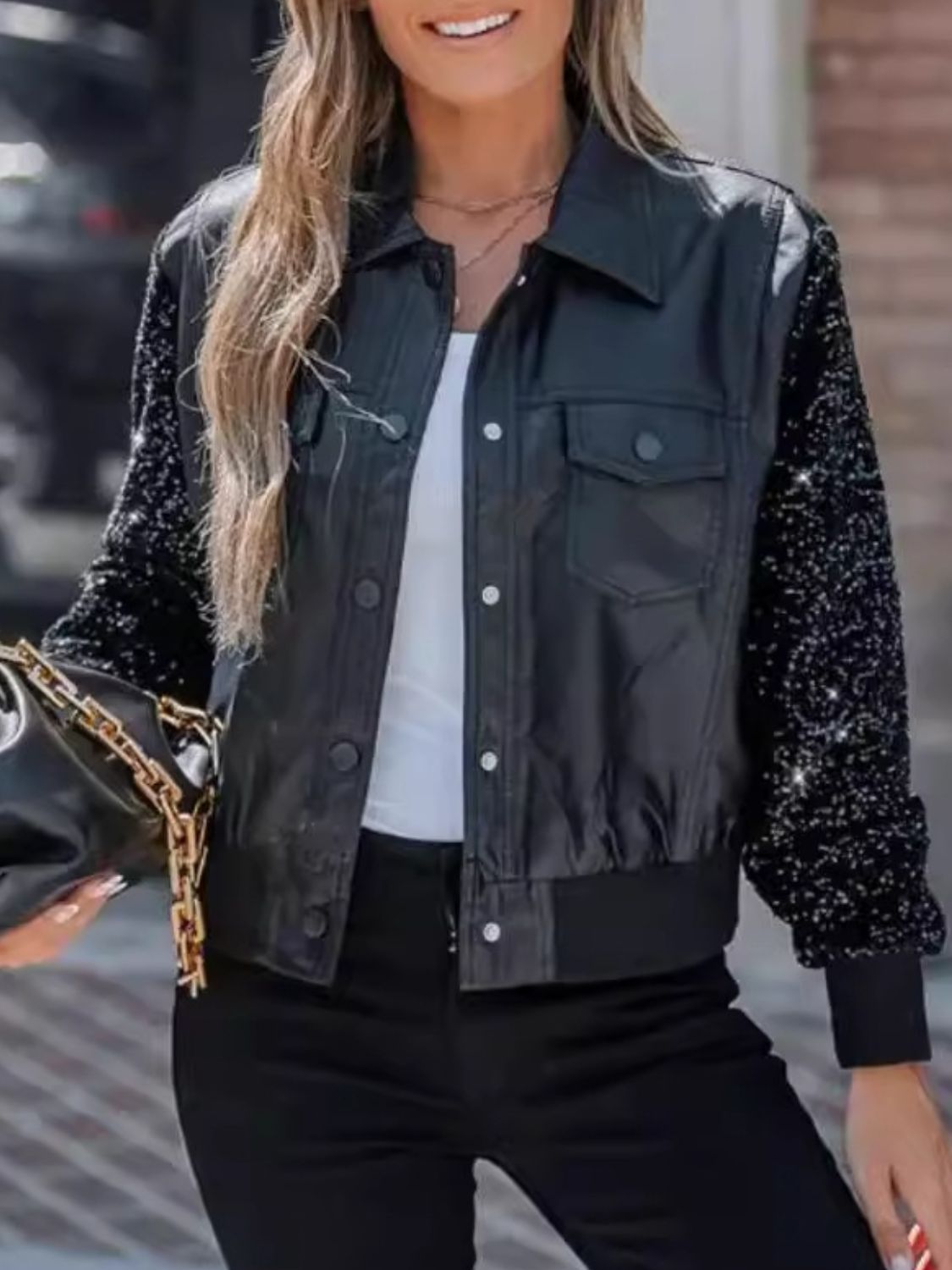 She's Fabulous Snap Down Jacket