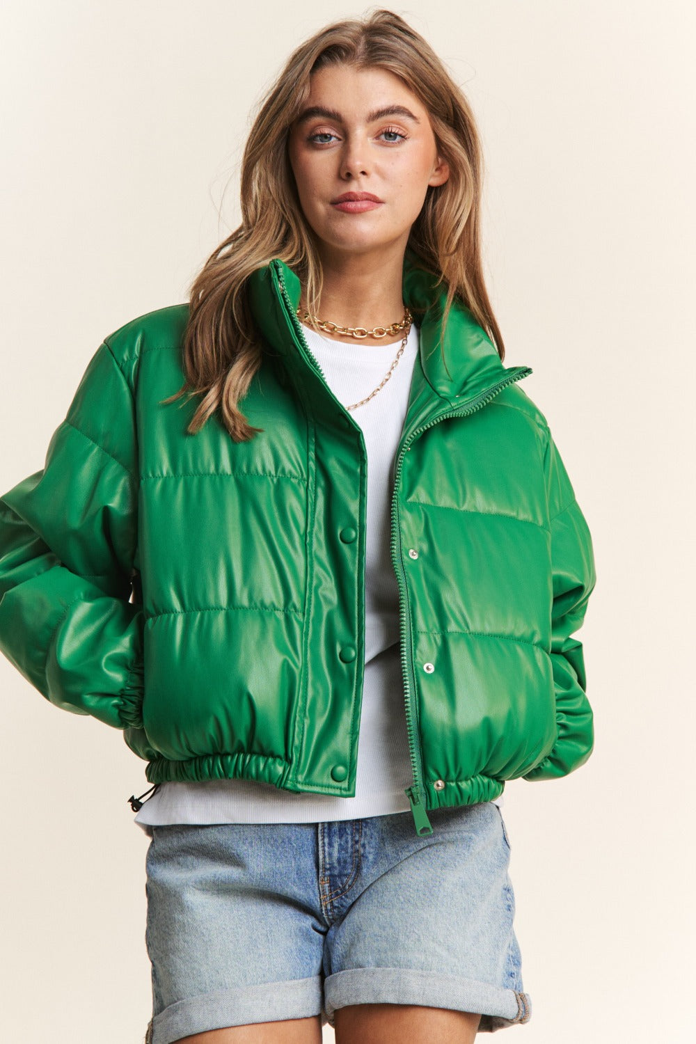 Green Business Puffer Jacket