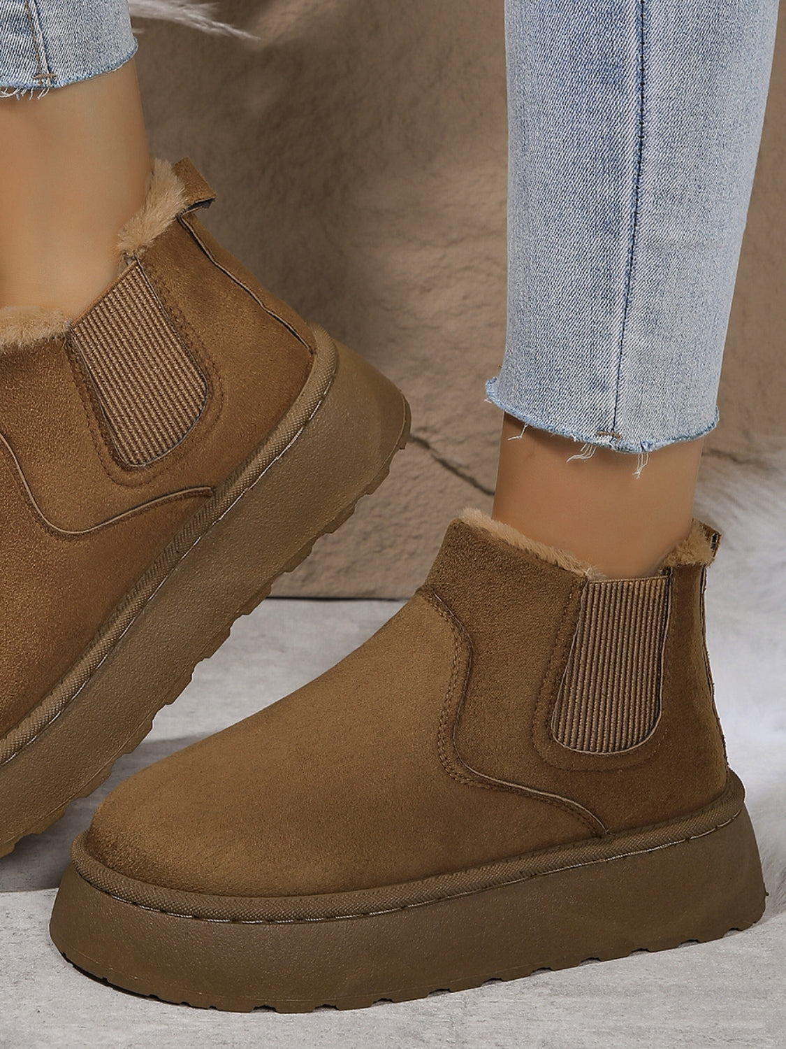 Suede Platform Boots