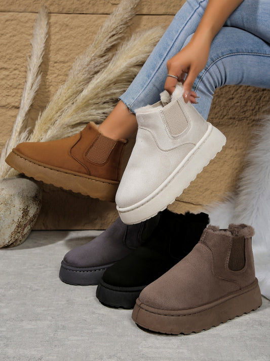 Suede Platform Boots