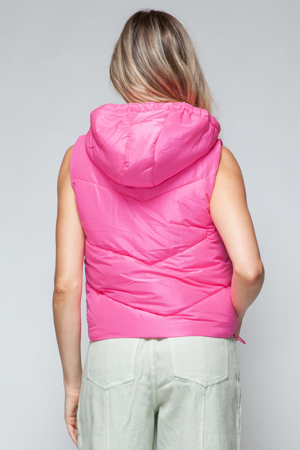 Barbie Pink Quilted Hooded Vest