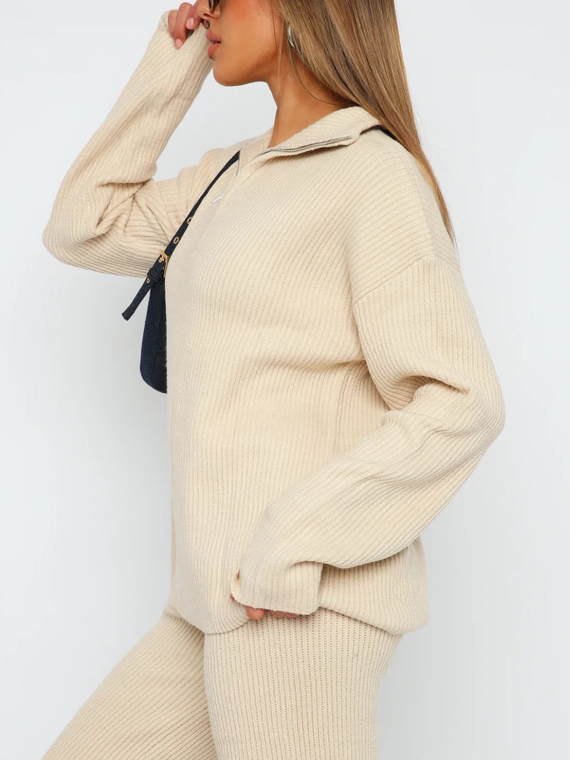 Quarter Zip Cozy Top and Pants Set