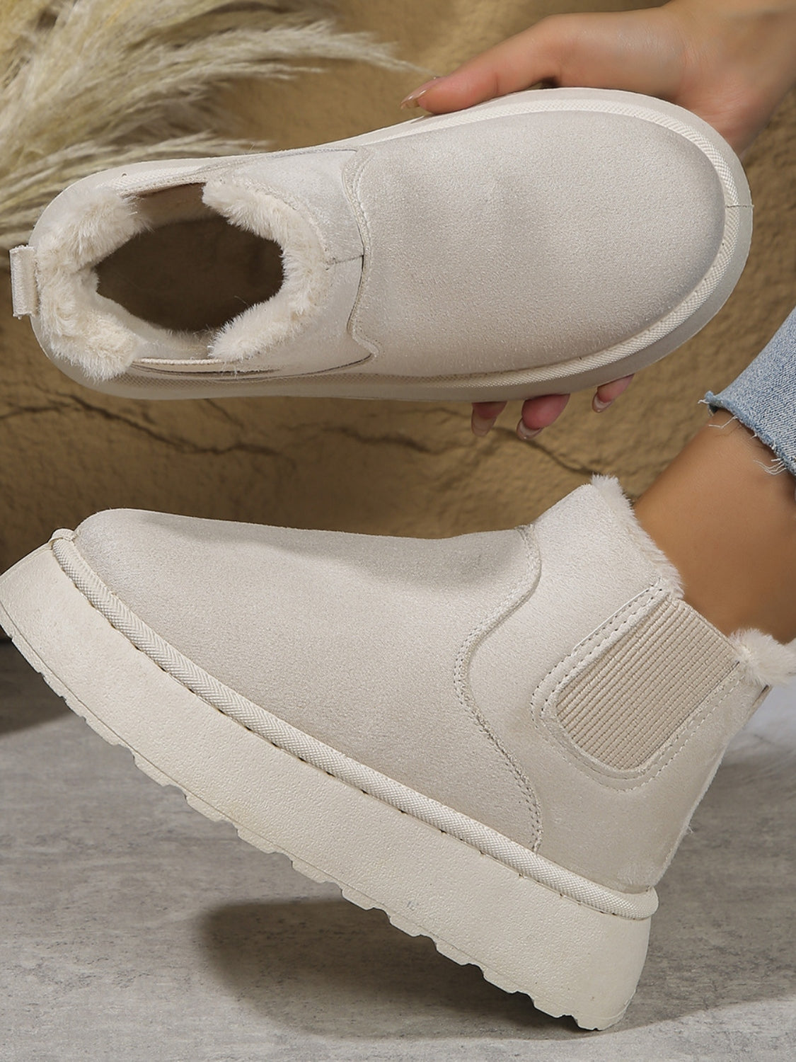 Suede Platform Boots