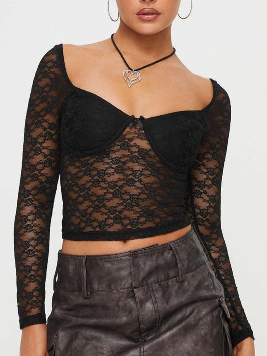 Lace Sweetheart Top