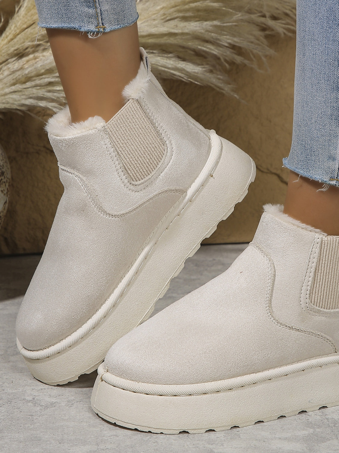 Suede Platform Boots