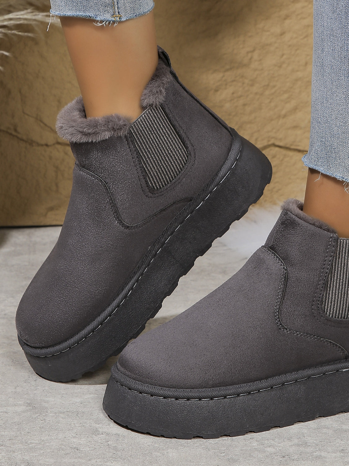 Suede Platform Boots