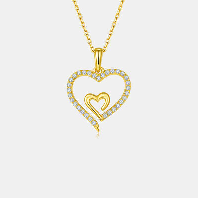 Heart Within A Heart Pendant Necklace