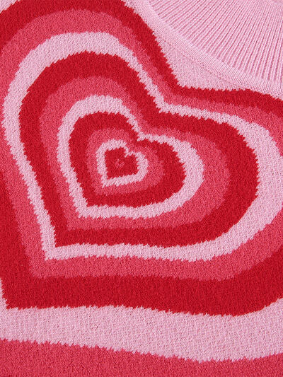 Swirled Heart Sweater Vest Top