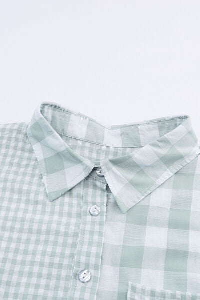 Plaid Button-Up Shirt