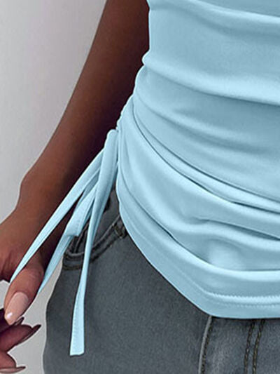 Ruched Tied Sweetheart Cami