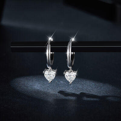 Dainty Sterling Silver Heart Earrings