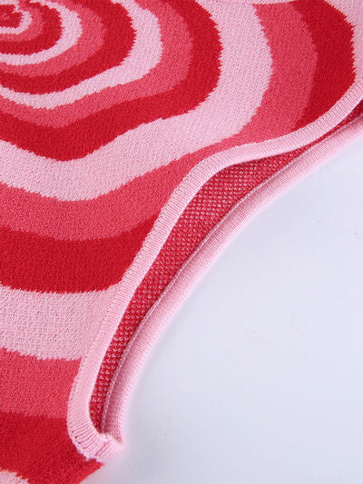 Swirled Heart Sweater Vest Top