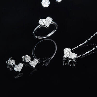 Sterling Silver Heart Stud Earrings