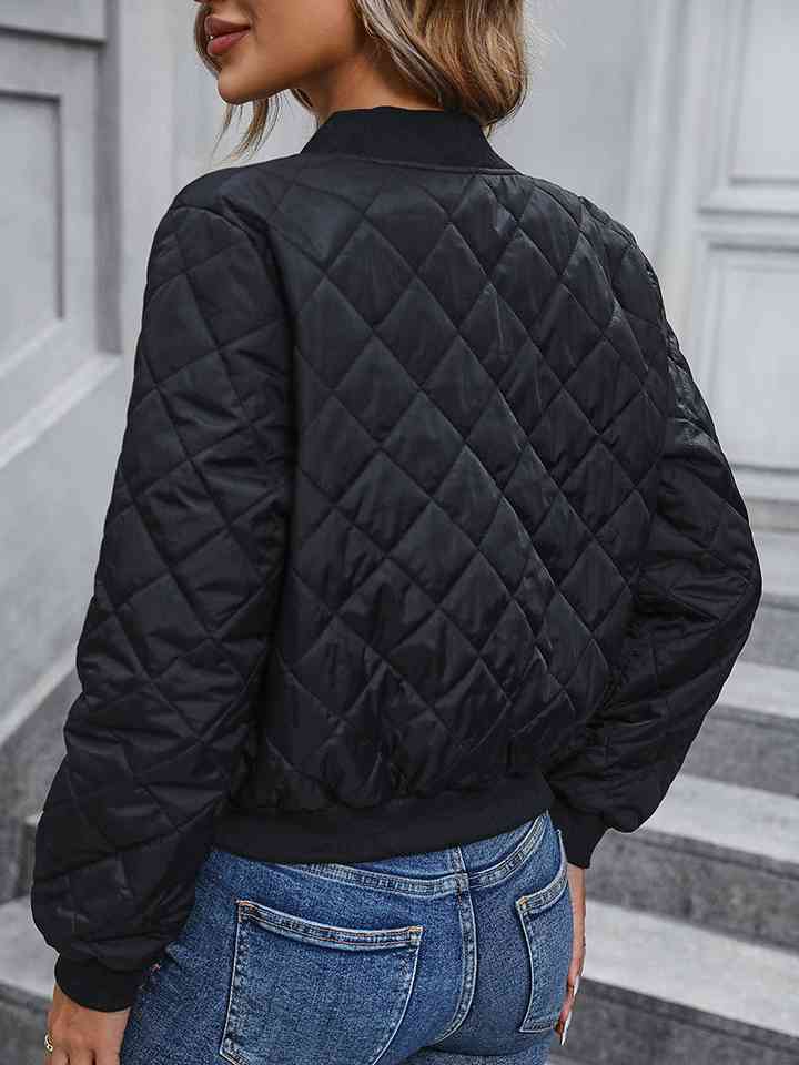 Quilted Bomber Jacket