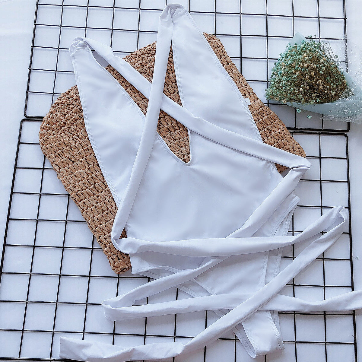Halter Tie-Up Swimsuit