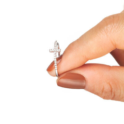Dainty Cross Ring