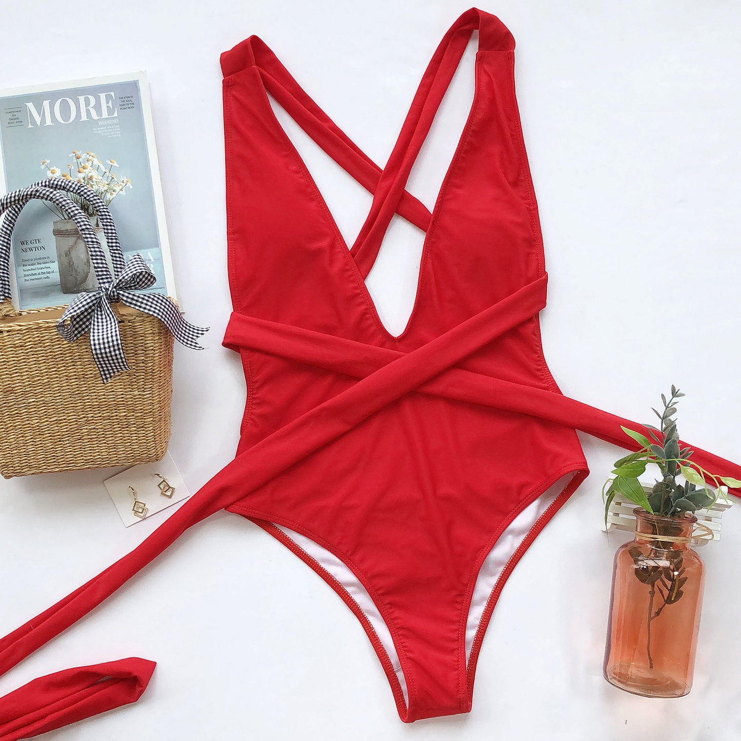 Halter Tie-Up Swimsuit