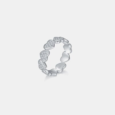 Sterling Silver Hearts Ring