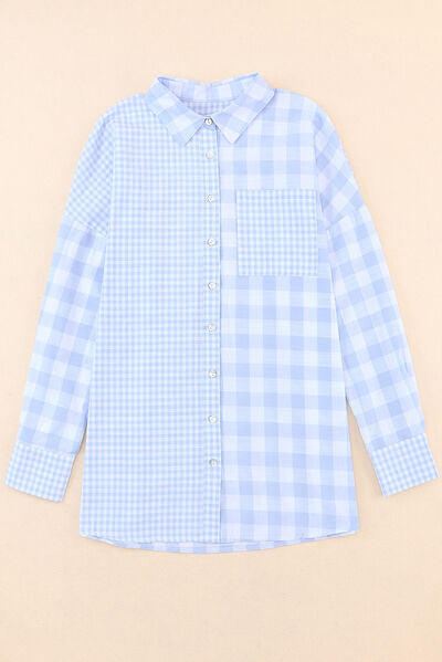 Plaid Button-Up Shirt