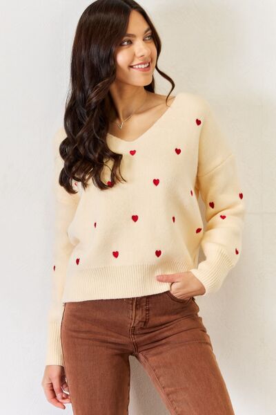 Mini Red Hearts Sweater