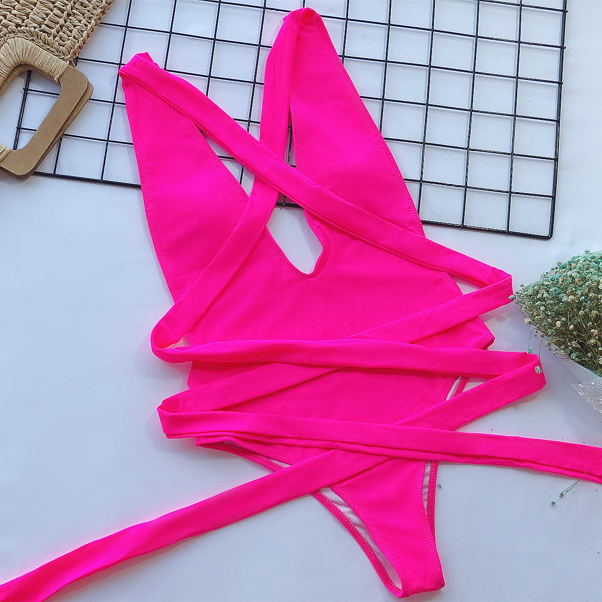 Halter Tie-Up Swimsuit